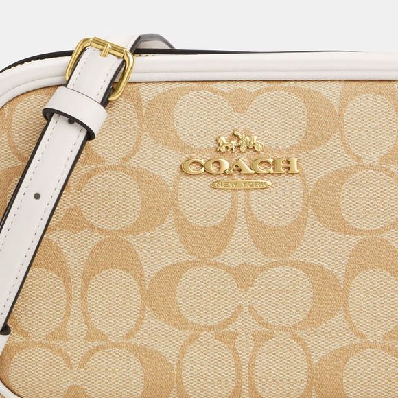 NWT Coach Outlet Mini Jamie Camera Bag In Signature Canvas - Picture 4 of 6